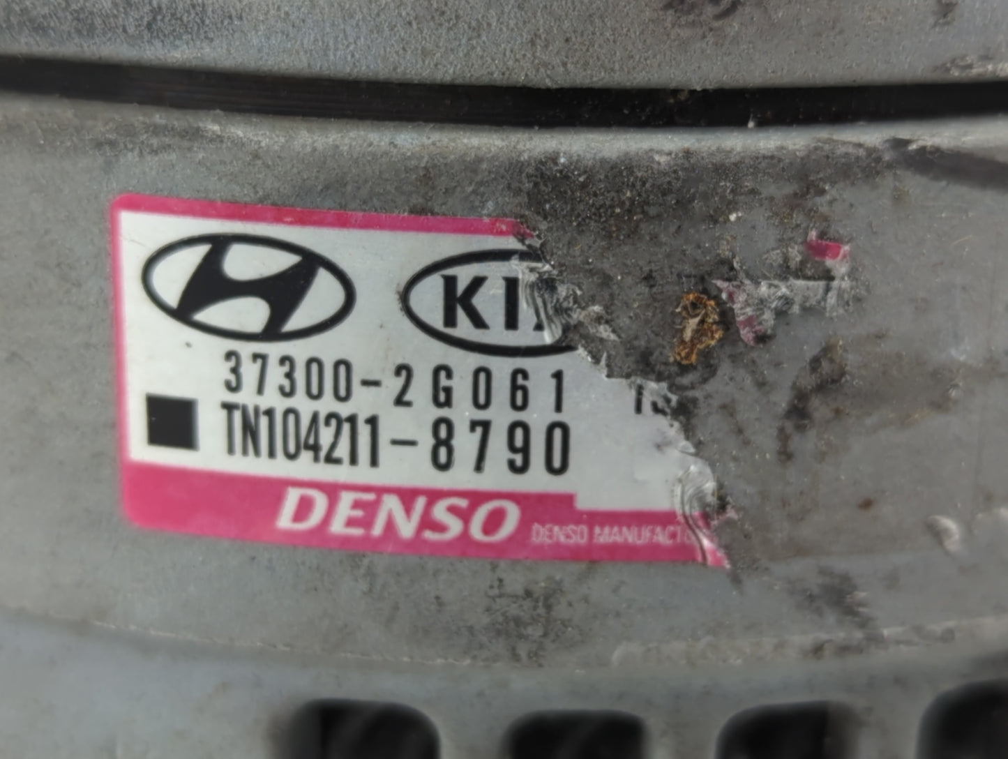 2015-2019 Hyundai Sonata Alternator Replacement Generator Charging Assembly Engine OEM P/N:TN104211-8790 Fits OEM Used Auto 