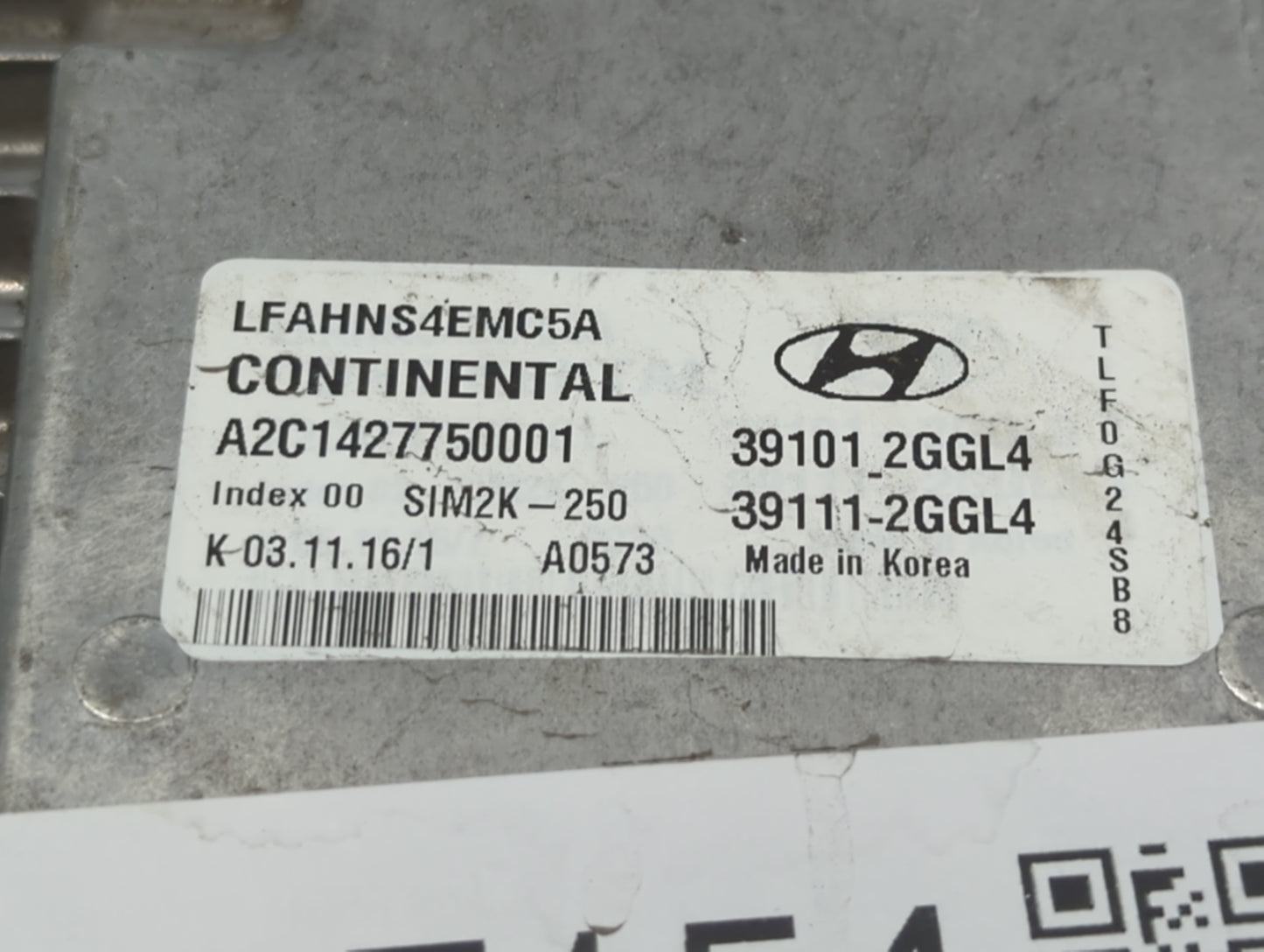 2015-2017 Hyundai Sonata PCM Engine Control Computer ECU ECM PCU OEM P/N:39111_2GGL4 39101_2GGL4 Fits Fits 2015 2016 2017 OE