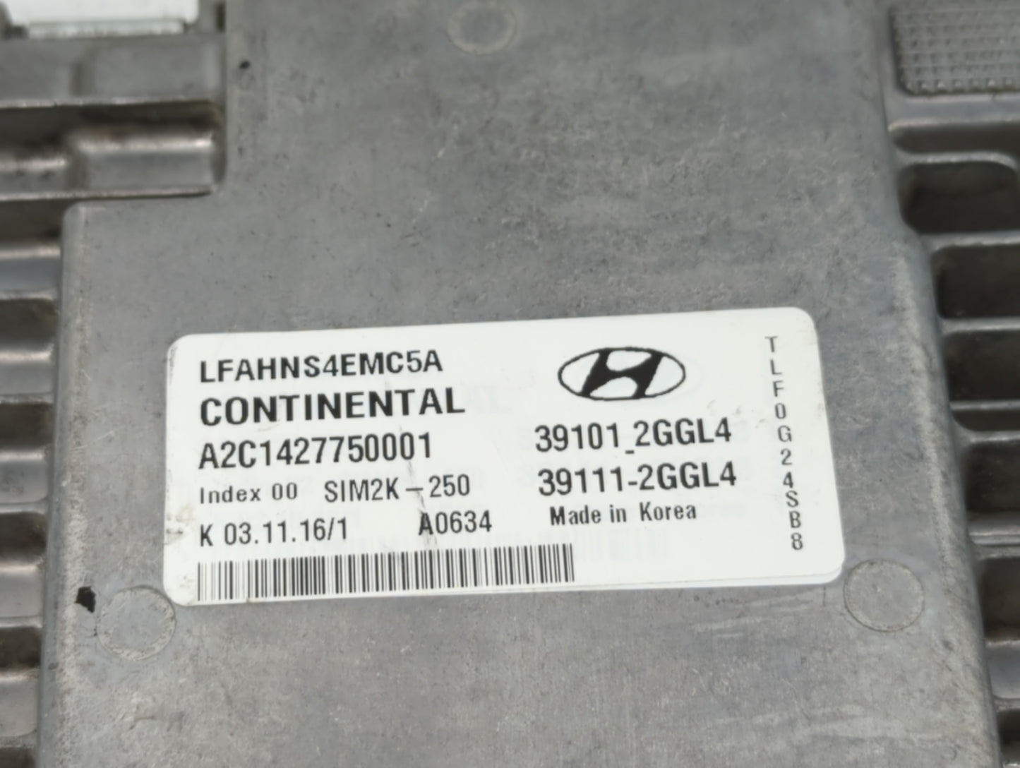 2015-2017 Hyundai Sonata PCM Engine Control Computer ECU ECM PCU OEM P/N:39101_2GGL4 Fits Fits 2015 2016 2017 OEM Used Auto 