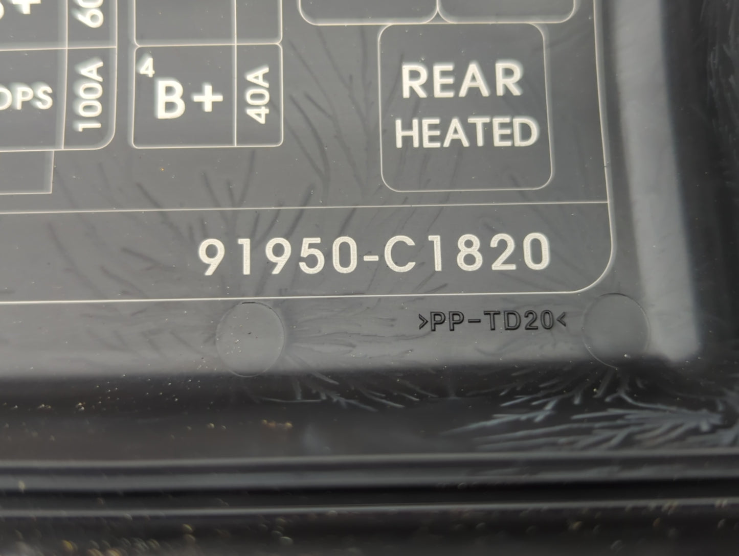 2016-2017 Hyundai Sonata Fusebox Fuse Box Panel Relay Module P/N:91950-C1820 Fits Fits 2016 2017 OEM Used Auto Parts - Oemus