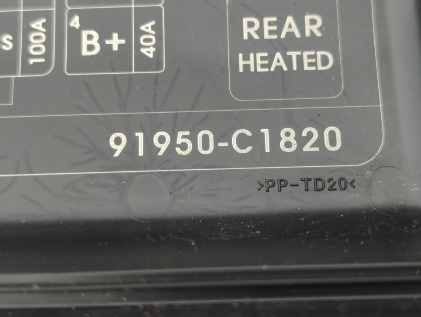 2016-2017 Hyundai Sonata Fusebox Fuse Box Panel Relay Module P/N:91950-C1820 Fits Fits 2016 2017 OEM Used Auto Parts - Oemus