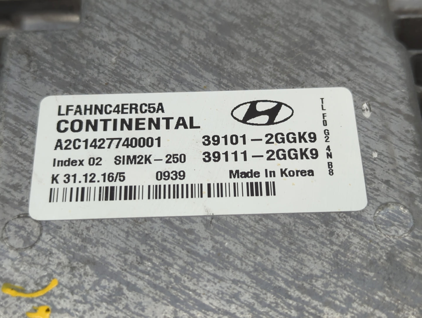 2015-2017 Hyundai Sonata PCM Engine Control Computer ECU ECM PCU OEM P/N:39111-2GGK9 39101-2GGK9 Fits Fits 2015 2016 2017 OE