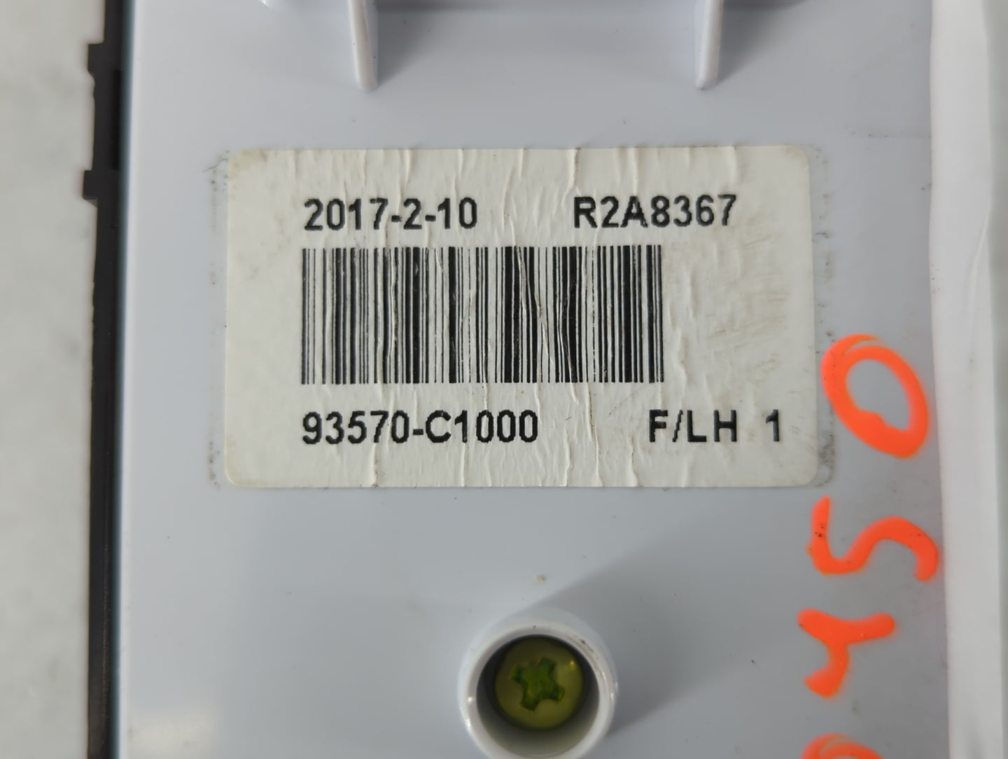 2015-2019 Hyundai Sonata Master Power Window Switch Replacement Driver Side Left P/N:93570-C1000 Fits OEM Used Auto Parts - 