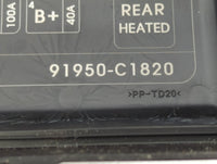 2016-2017 Hyundai Sonata Fusebox Fuse Box Panel Relay Module P/N:91950-C1820 Fits Fits 2016 2017 OEM Used Auto Parts - Oemus