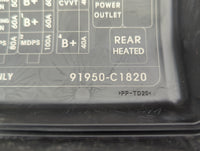 2016-2017 Hyundai Sonata Fusebox Fuse Box Panel Relay Module P/N:91950-C1820 Fits Fits 2016 2017 OEM Used Auto Parts - Oemus