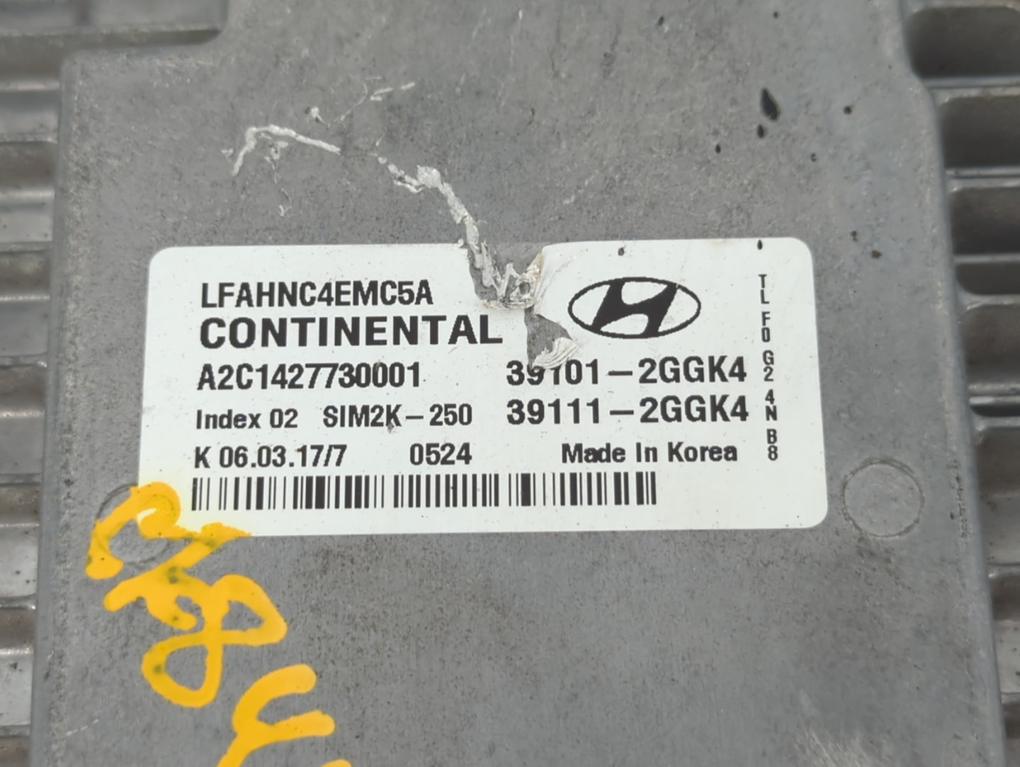 2015-2017 Hyundai Sonata PCM Engine Control Computer ECU ECM PCU OEM P/N:39111-2GGK4 39101-2GGK4 Fits Fits 2015 2016 2017 OE