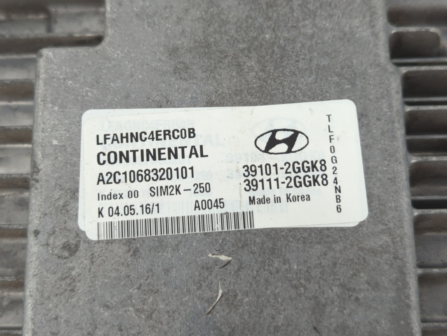 2015-2017 Hyundai Sonata PCM Engine Control Computer ECU ECM PCU OEM P/N:39111-2GGK8 39101-2GGK8 Fits Fits 2015 2016 2017 OE