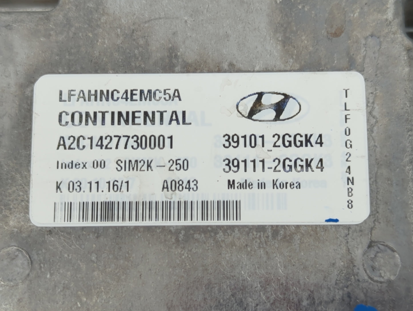 2015-2017 Hyundai Sonata PCM Engine Control Computer ECU ECM PCU OEM P/N:39111-2GGK4 39101-2GGK4 Fits Fits 2015 2016 2017 OE
