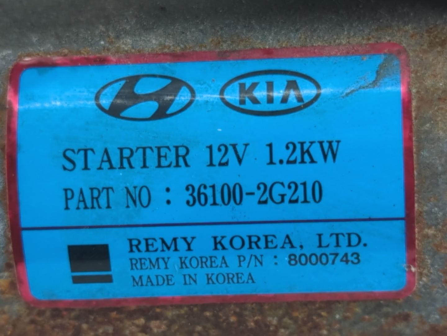 2015-2019 Hyundai Sonata Car Starter Motor Solenoid OEM P/N:36100-2G210 Fits Fits 2015 2016 2017 2018 2019 2020 OEM Used Aut