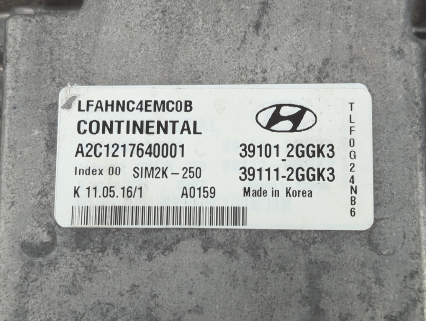 2015-2017 Hyundai Sonata PCM Engine Control Computer ECU ECM PCU OEM P/N:39111-2GGK3 39101-2GGK3 Fits Fits 2015 2016 2017 OE