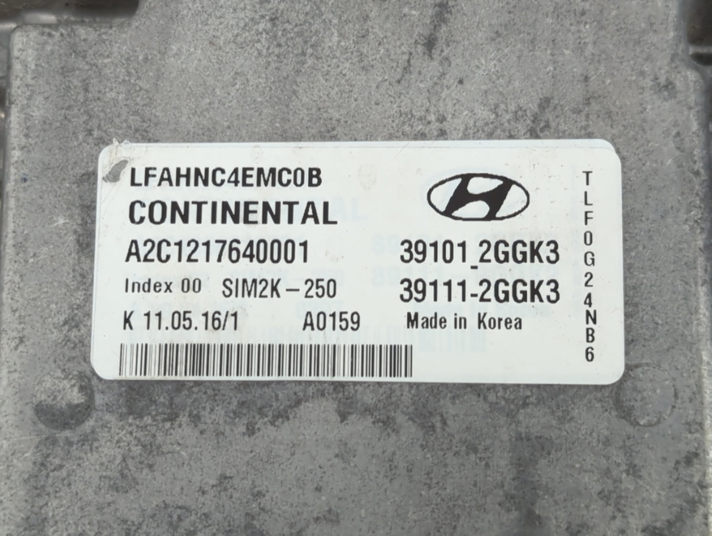 2015-2017 Hyundai Sonata PCM Engine Control Computer ECU ECM PCU OEM P/N:39111-2GGK3 39101-2GGK3 Fits Fits 2015 2016 2017 OE