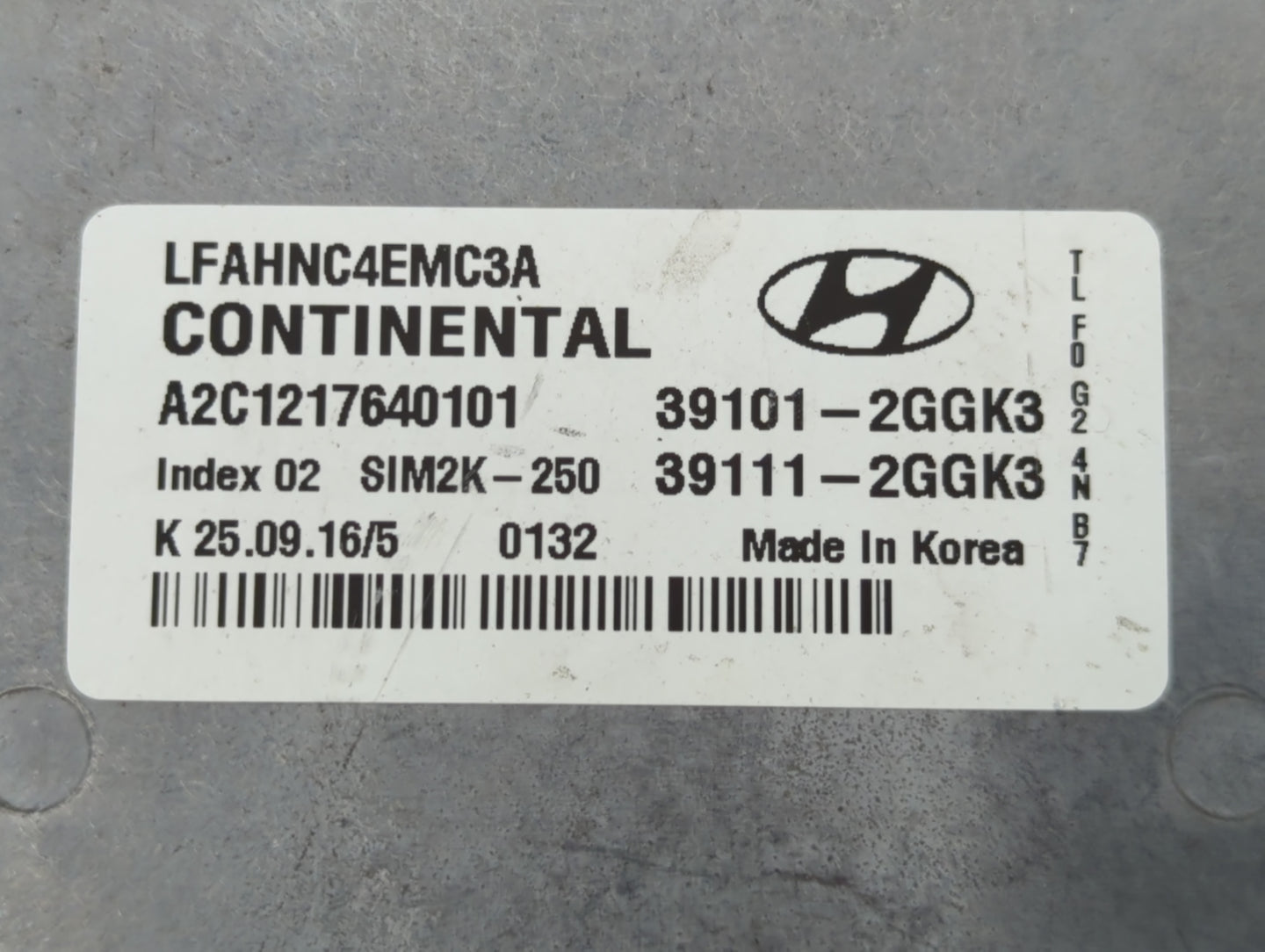 2015-2017 Hyundai Sonata PCM Engine Control Computer ECU ECM PCU OEM P/N:39111-2GGK3 39101-2GGK3 Fits Fits 2015 2016 2017 OE