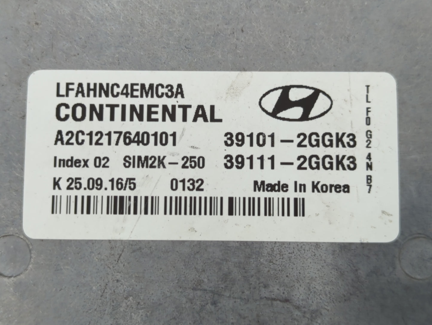 2015-2017 Hyundai Sonata PCM Engine Control Computer ECU ECM PCU OEM P/N:39111-2GGK3 39101-2GGK3 Fits Fits 2015 2016 2017 OE