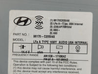 2016-2017 Hyundai Sonata Radio AM FM Cd Player Receiver Replacement P/N:96170-C20504X Fits Fits 2016 2017 OEM Used Auto Part