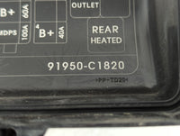 2016-2017 Hyundai Sonata Fusebox Fuse Box Panel Relay Module P/N:91950-C1820 Fits Fits 2016 2017 OEM Used Auto Parts - Oemus