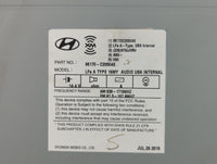 2016-2017 Hyundai Sonata Radio AM FM Cd Player Receiver Replacement P/N:96170-C20504X Fits 2016 2017 OEM Used Auto Parts - O