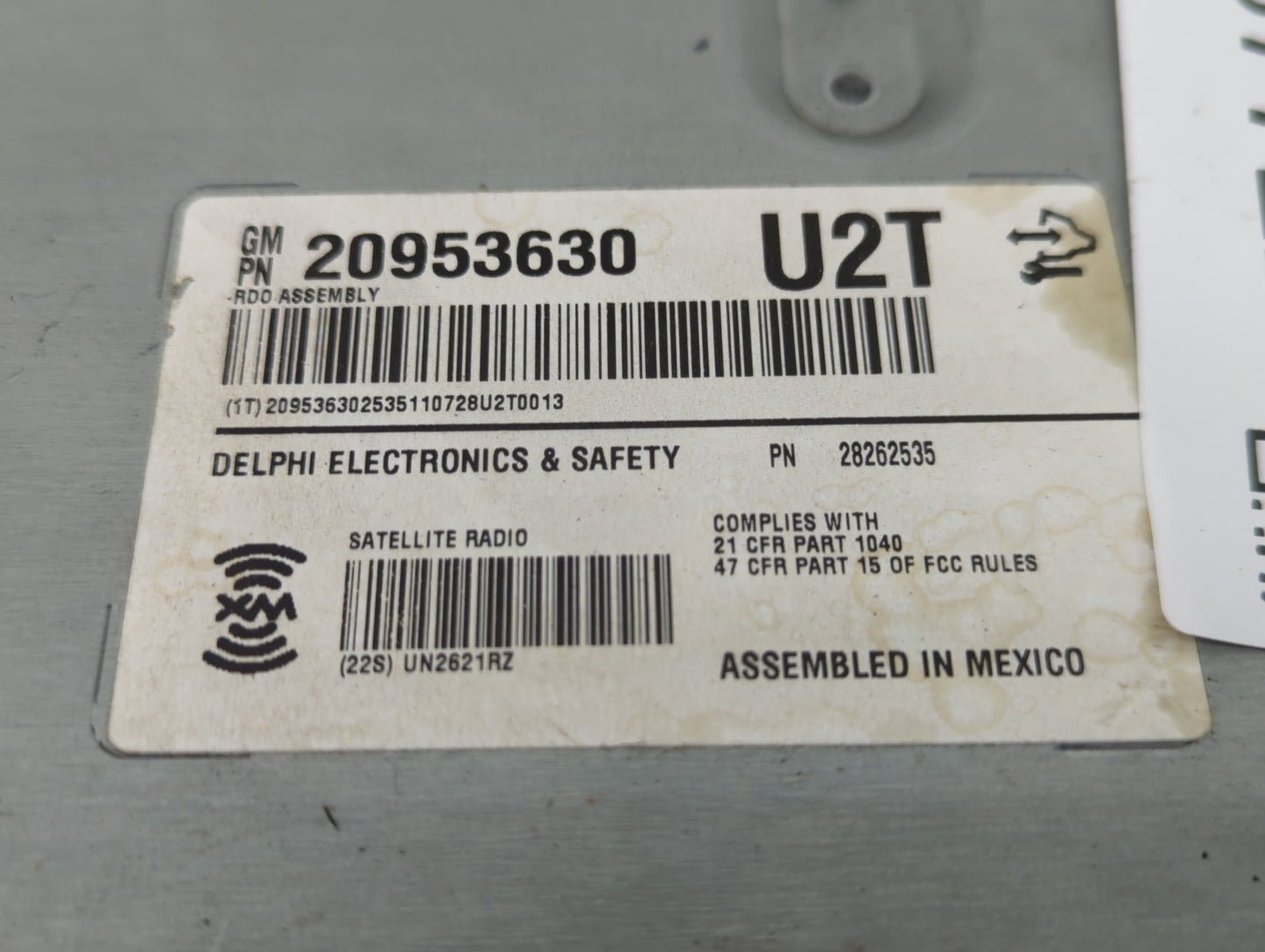 2017-2018 Hyundai Tucson Radio AM FM Cd Player Receiver Replacement P/N:28262535 20953630 Fits Fits 2017 2018 OEM Used Auto 