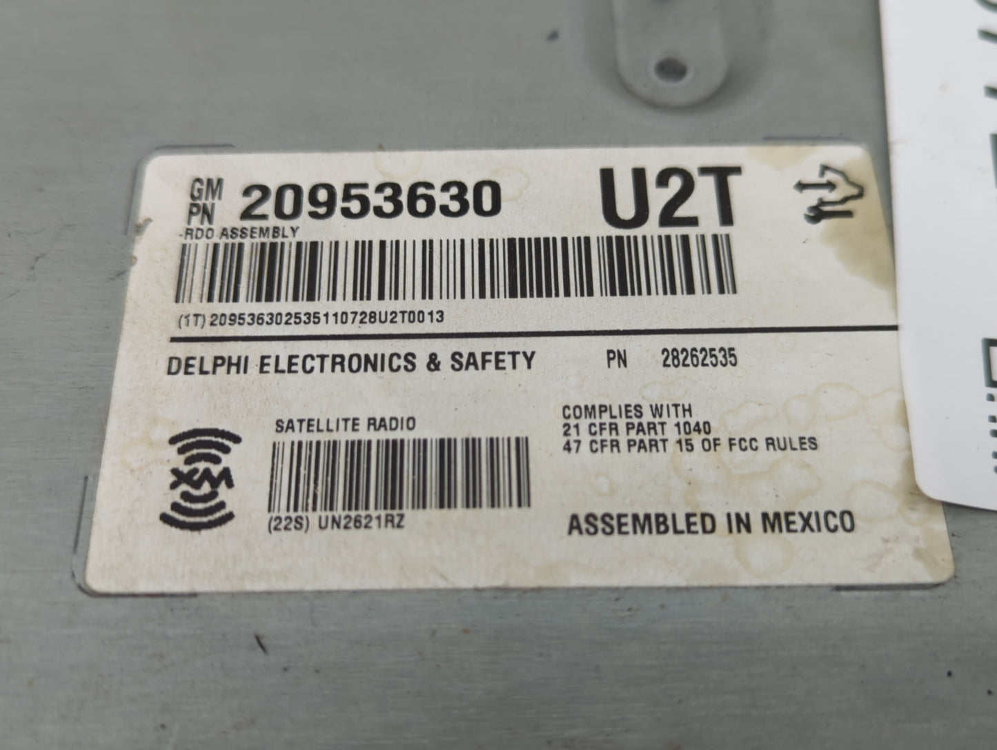 2017-2018 Hyundai Tucson Radio AM FM Cd Player Receiver Replacement P/N:28262535 20953630 Fits Fits 2017 2018 OEM Used Auto 