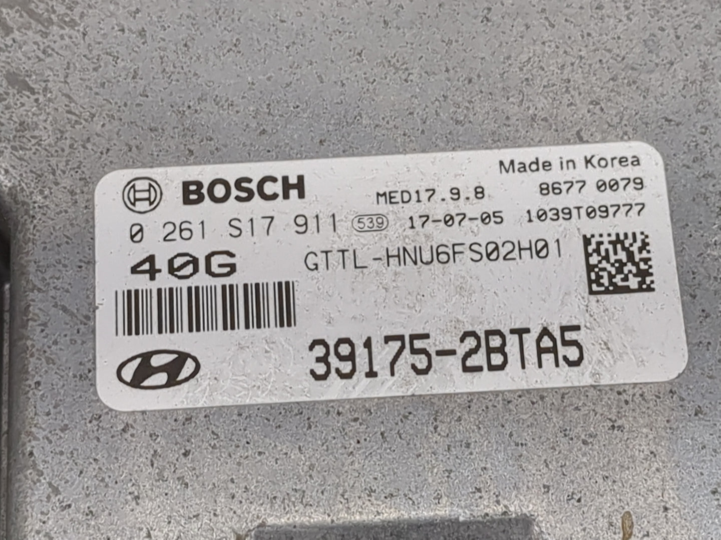 2016-2018 Hyundai Tucson PCM Engine Control Computer ECU ECM PCU OEM P/N:0 261 S17 911 39175-2BTA5 Fits Fits 2016 2017 2018 