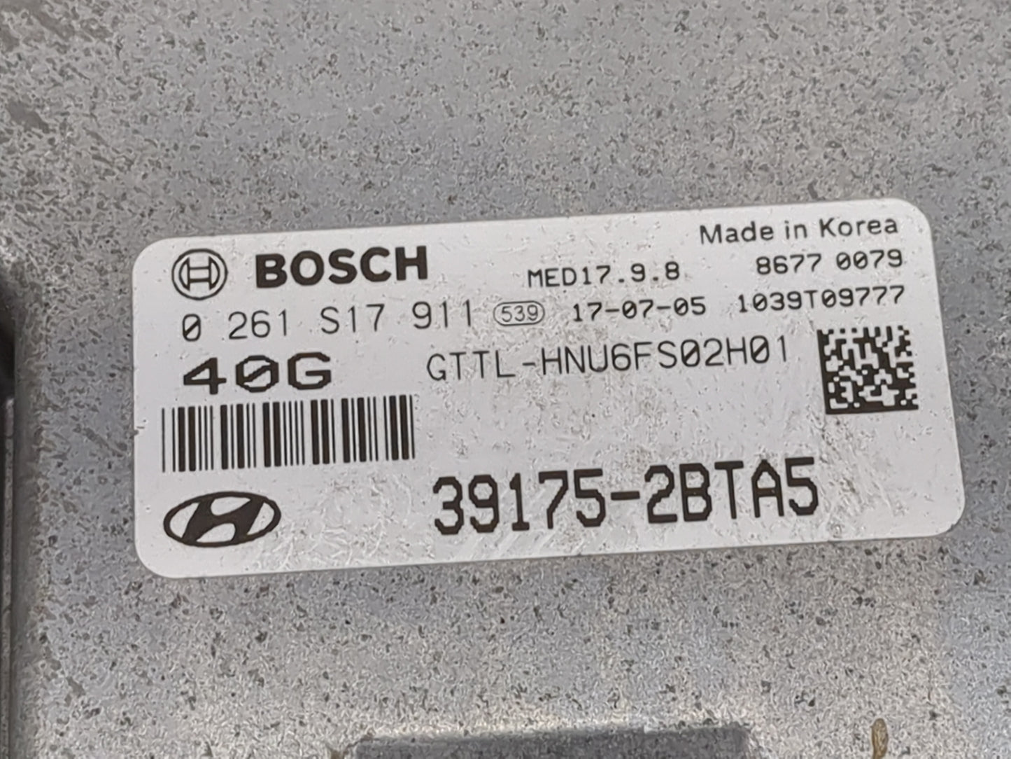 2016-2018 Hyundai Tucson PCM Engine Control Computer ECU ECM PCU OEM P/N:0 261 S17 911 39175-2BTA5 Fits Fits 2016 2017 2018 