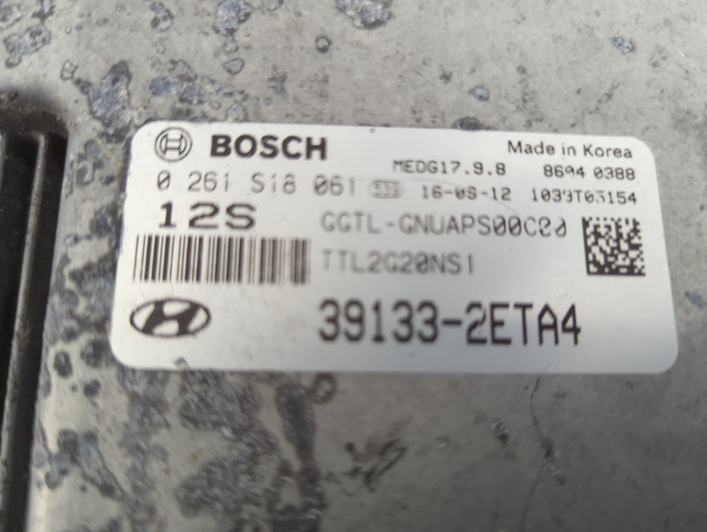 2016-2018 Hyundai Tucson PCM Engine Control Computer ECU ECM PCU OEM P/N:39133-2ETA4 0261S18061 Fits Fits 2016 2017 2018 OEM