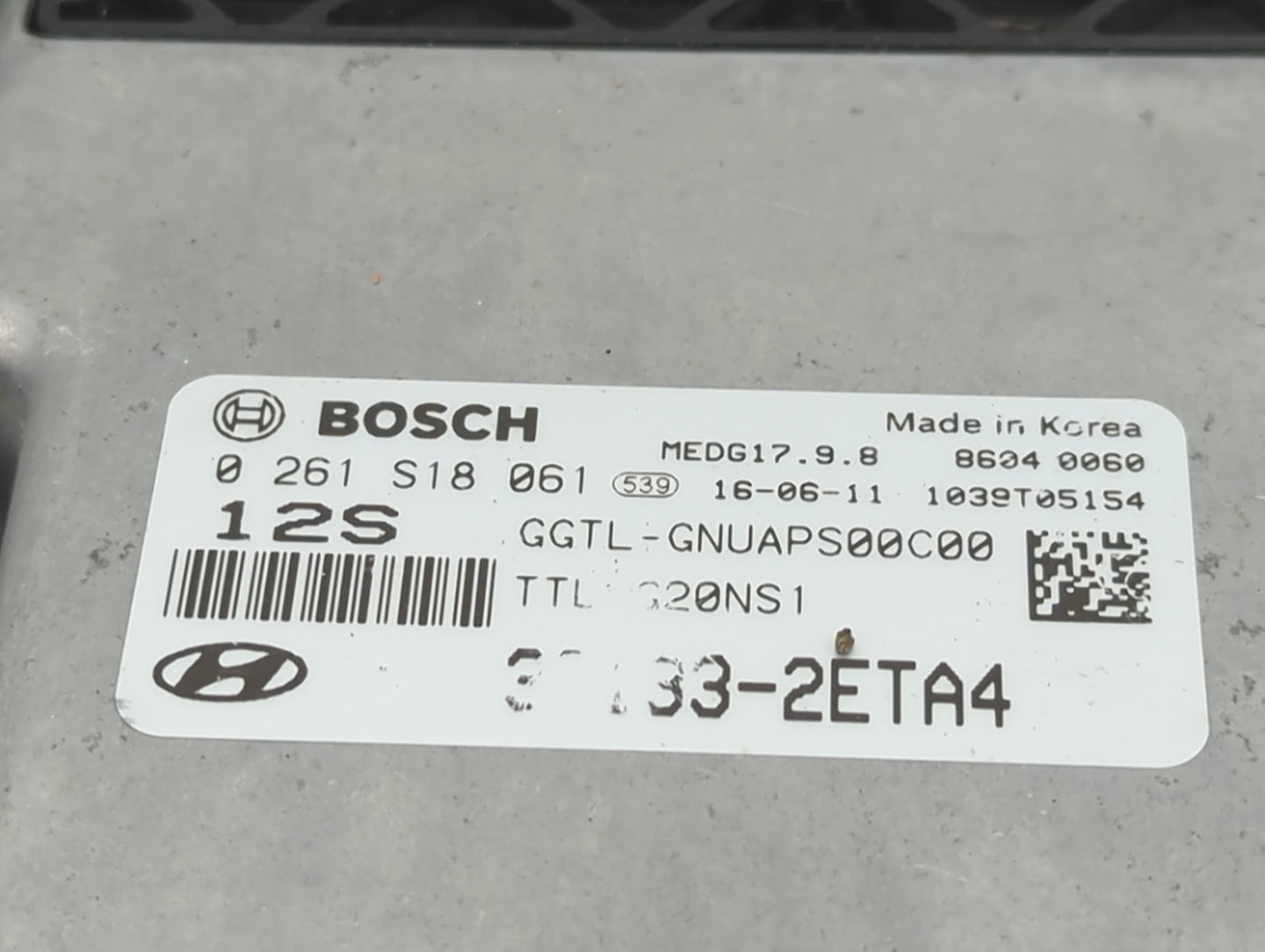2016-2018 Hyundai Tucson PCM Engine Control Computer ECU ECM PCU OEM P/N:0261S18061 39133-2ETA4 Fits Fits 2016 2017 2018 OEM