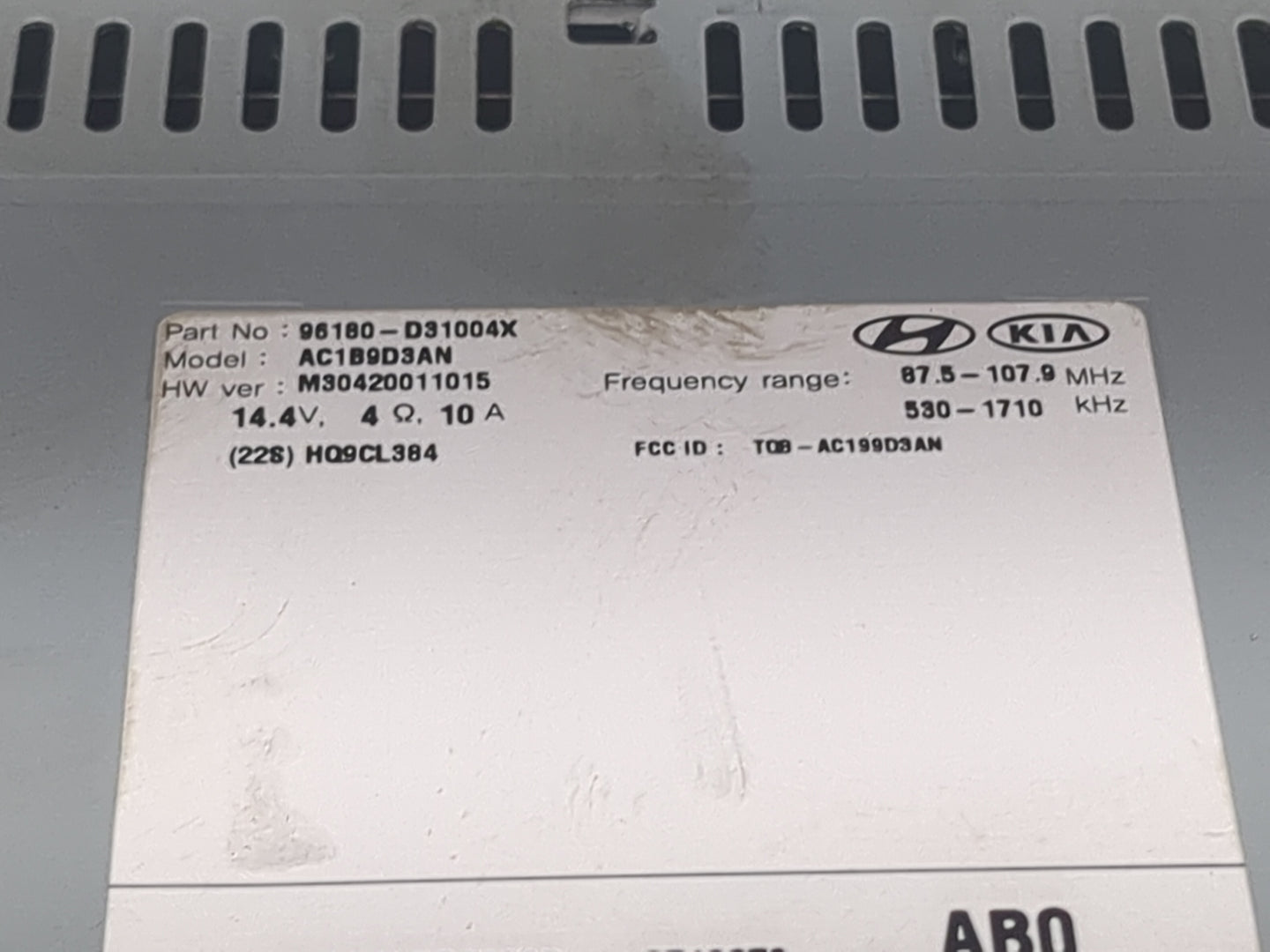 2016-2017 Hyundai Tucson Radio AM FM Cd Player Receiver Replacement P/N:96180-D31004X AC1B9D3AN, M30420011015 Fits Fits 2016