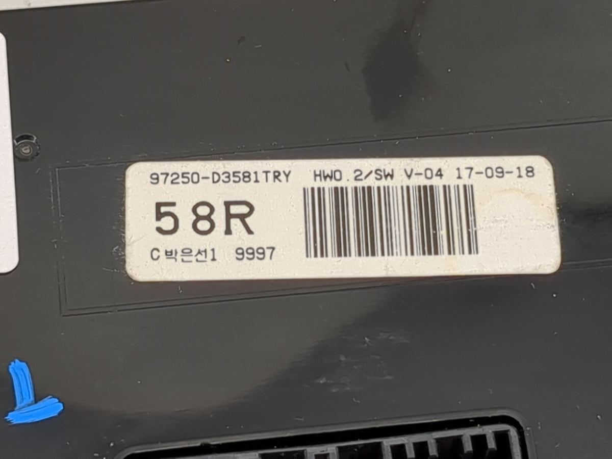 2016-2018 Hyundai Tucson Climate Control Module Temperature AC/Heater Replacement P/N:97250-D3581TRY Fits Fits 2016 2017 201