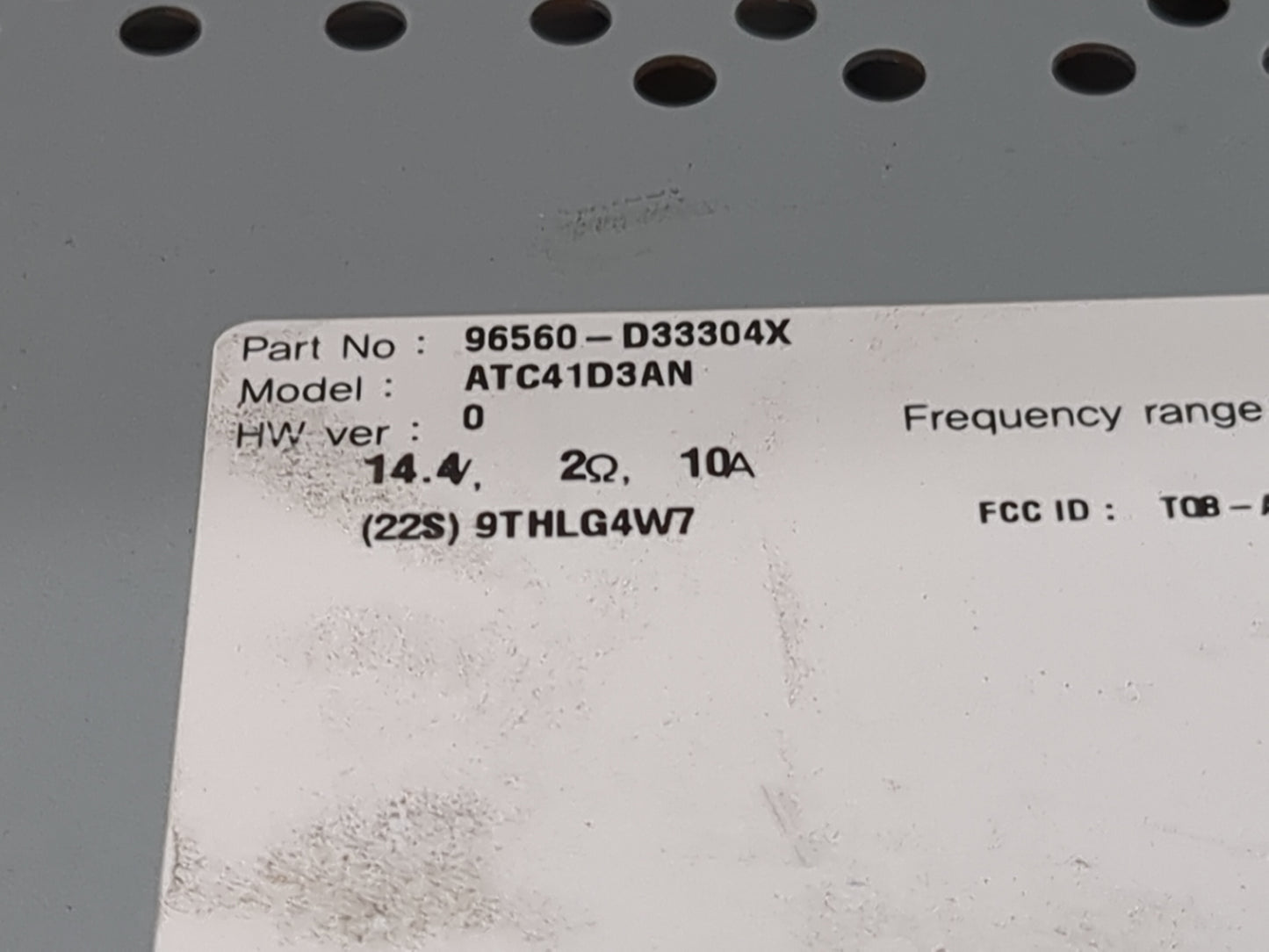 2016-2017 Hyundai Tucson Radio AM FM Cd Player Receiver Replacement P/N:96560-D33304X ATC41D3AN Fits Fits 2016 2017 OEM Used