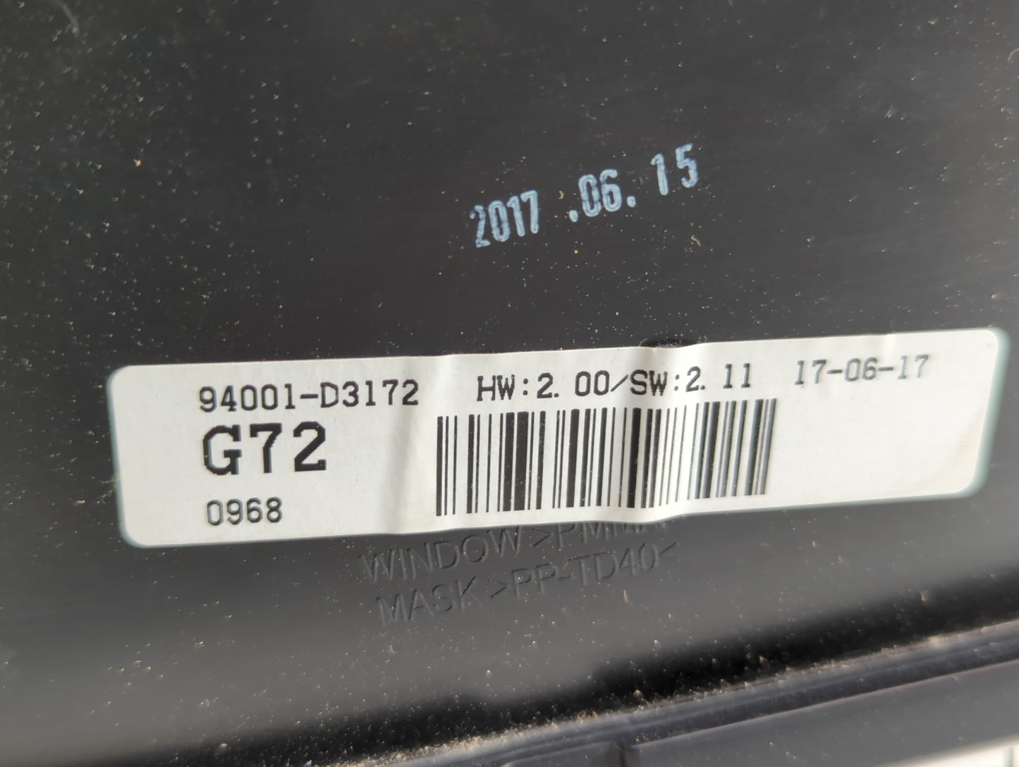 2016-2017 Hyundai Tucson Instrument Cluster Speedometer Gauges P/N:94001-D3172 Fits Fits 2016 2017 OEM Used Auto Parts - Oem