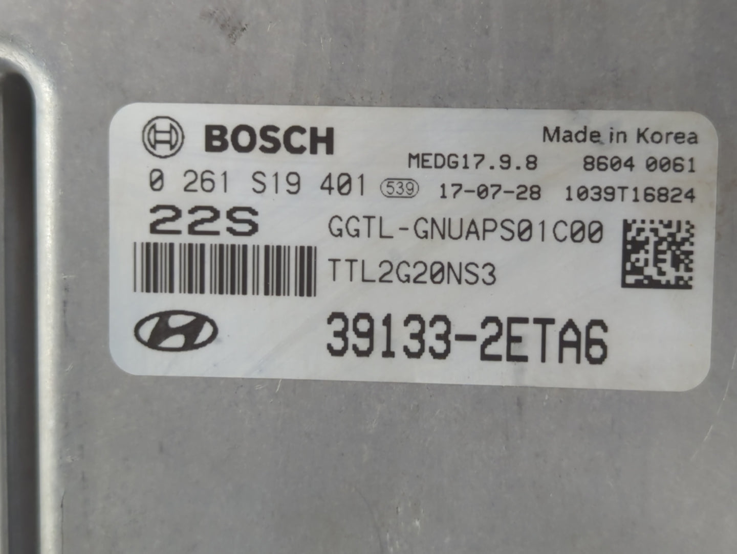 2016-2018 Hyundai Tucson PCM Engine Control Computer ECU ECM PCU OEM P/N:39133-2ETA6 39133-2ETA8 Fits Fits 2016 2017 2018 OE