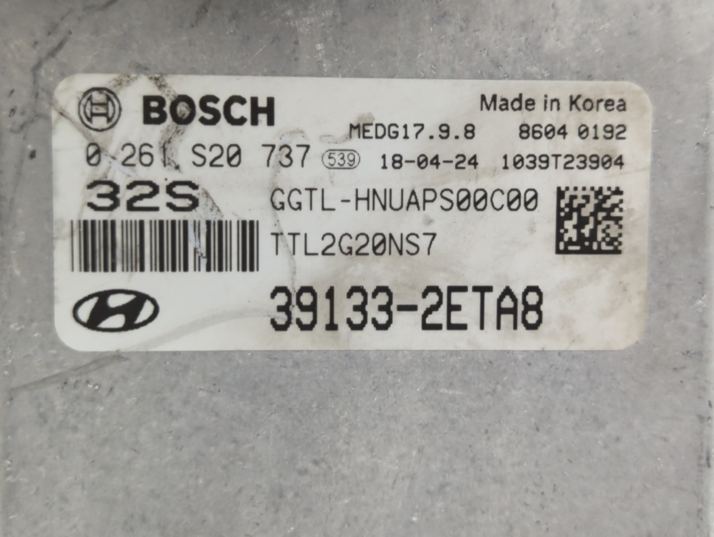 2016-2018 Hyundai Tucson PCM Engine Control Computer ECU ECM PCU OEM P/N:39133-2ETA8 39133-2ETA6 Fits Fits 2016 2017 2018 OE