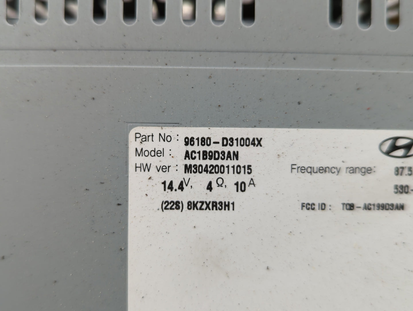 2016-2017 Hyundai Tucson Am Fm Cd Player Radio Receiver - Oemusedautoparts1.com
