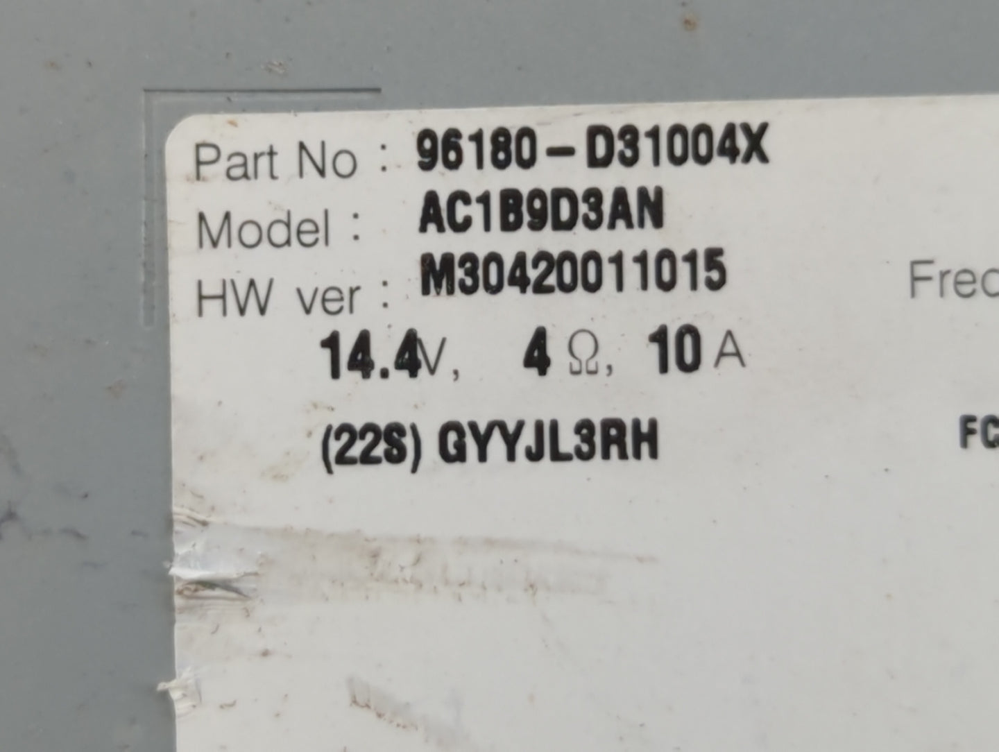 2016-2017 Hyundai Tucson Am Fm Cd Player Radio Receiver - Oemusedautoparts1.com