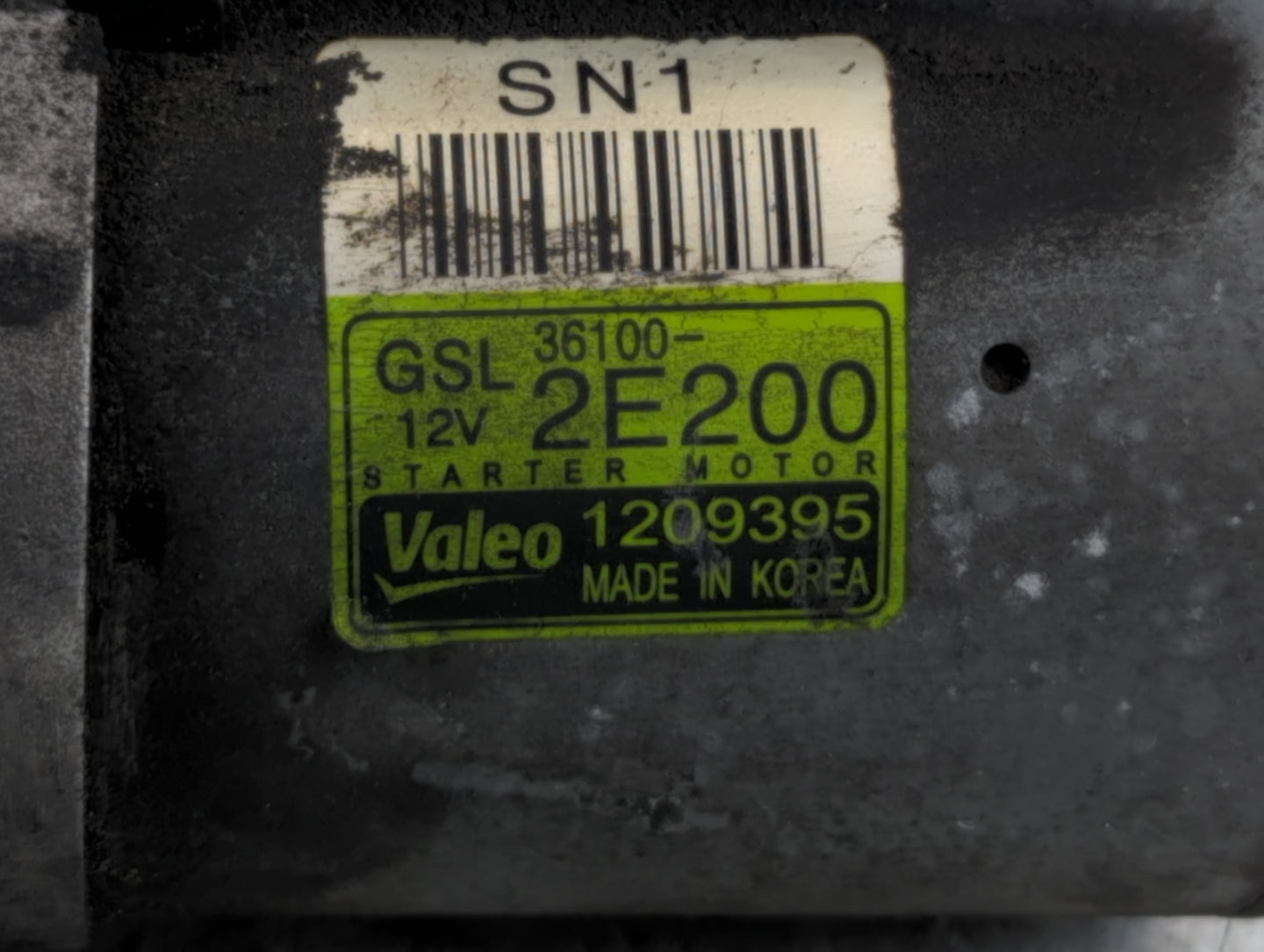 2016-2021 Hyundai Tucson Car Starter Motor Solenoid OEM P/N:1209395 36100-2E200 Fits OEM Used Auto Parts - Oemusedautoparts1