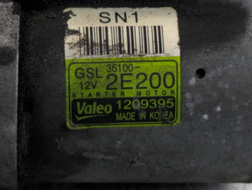2016-2021 Hyundai Tucson Car Starter Motor Solenoid OEM P/N:1209395 36100-2E200 Fits OEM Used Auto Parts