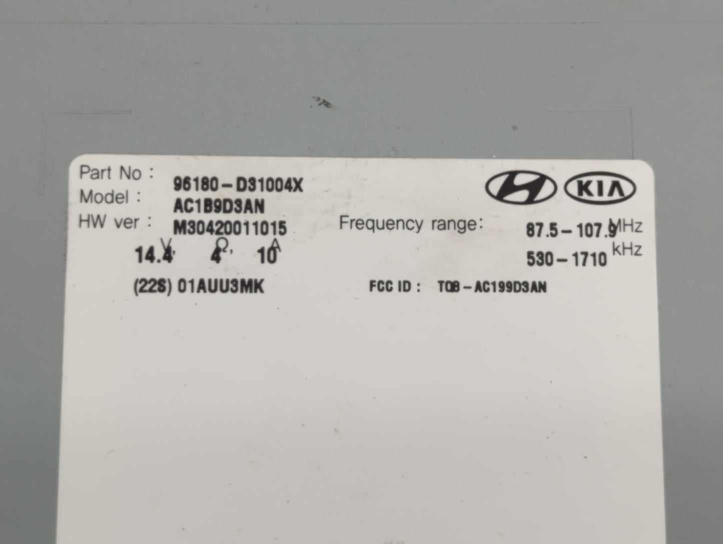 2016-2017 Hyundai Tucson Am Fm Cd Player Radio Receiver - Oemusedautoparts1.com