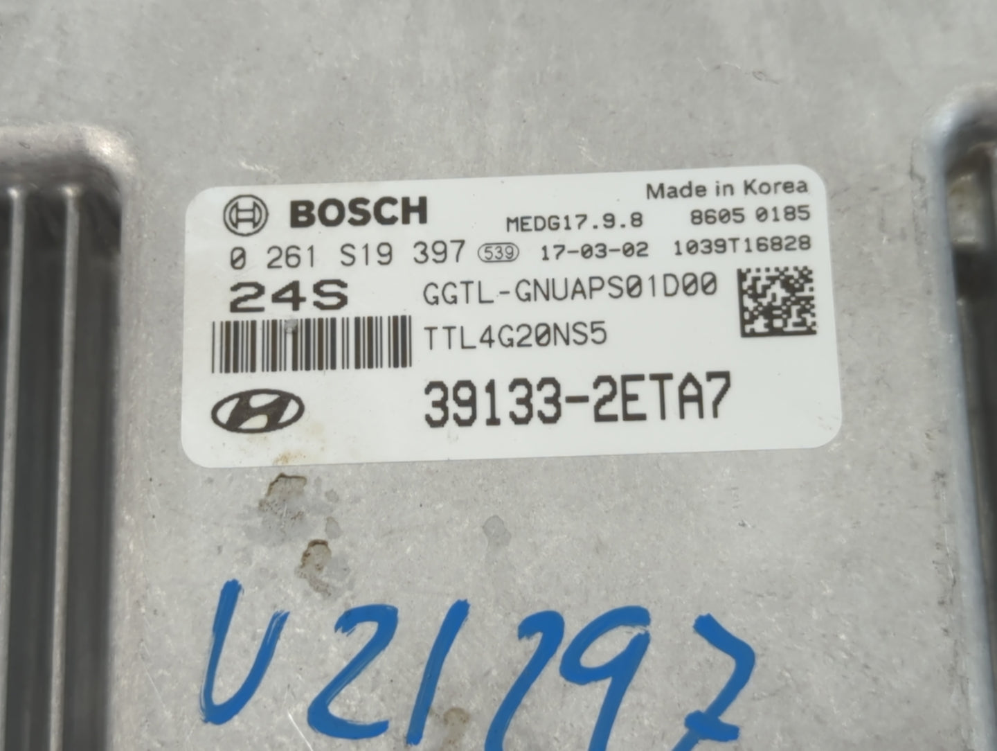 2016-2018 Hyundai Tucson PCM Engine Control Computer ECU ECM PCU OEM P/N:0 261 S19 397 39133-2ETA7 Fits Fits 2016 2017 2018 