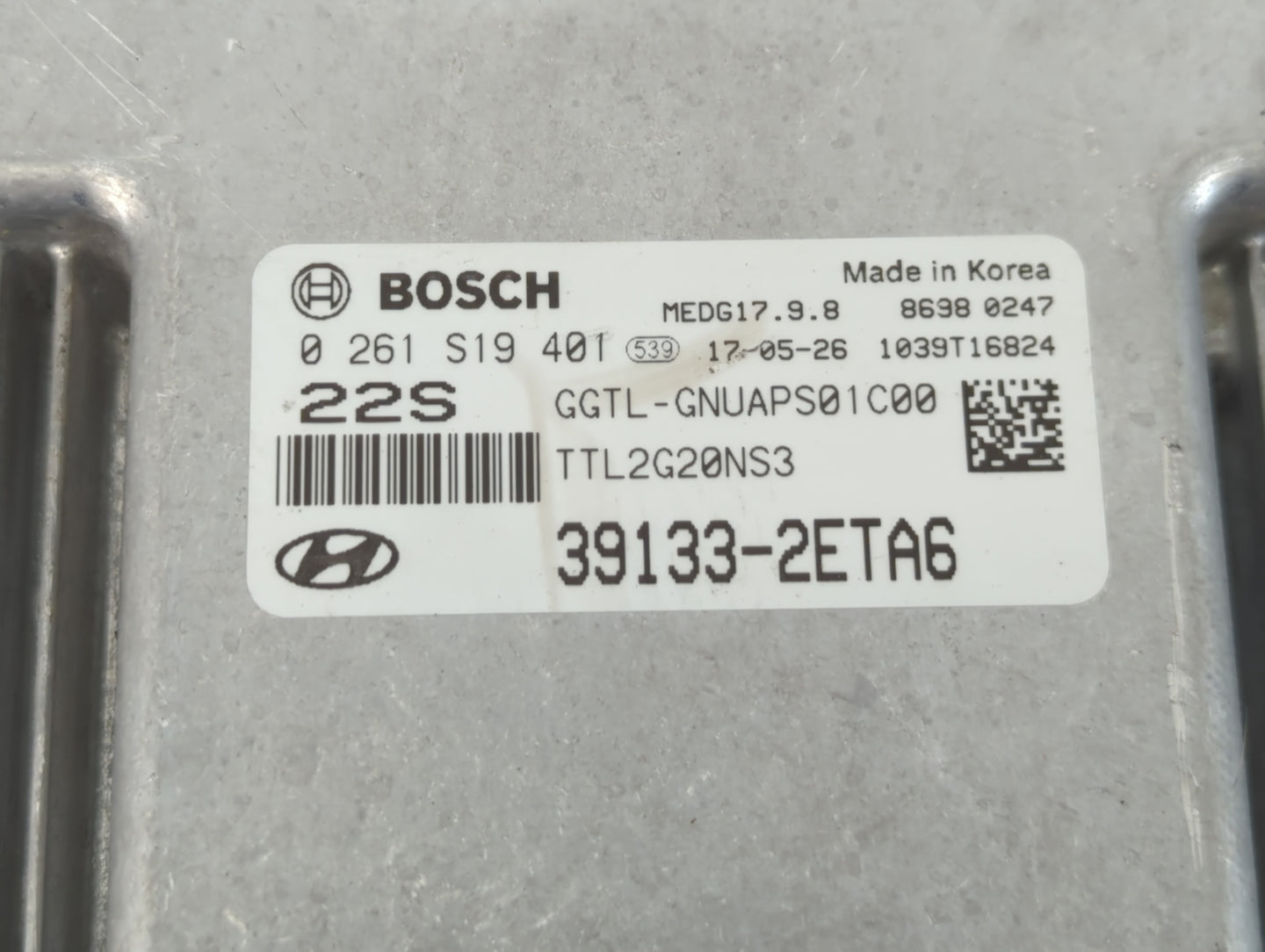2016-2018 Hyundai Tucson PCM Engine Control Computer ECU ECM PCU OEM P/N:0 261 S19 401 39133-2ETA6 Fits Fits 2016 2017 2018 