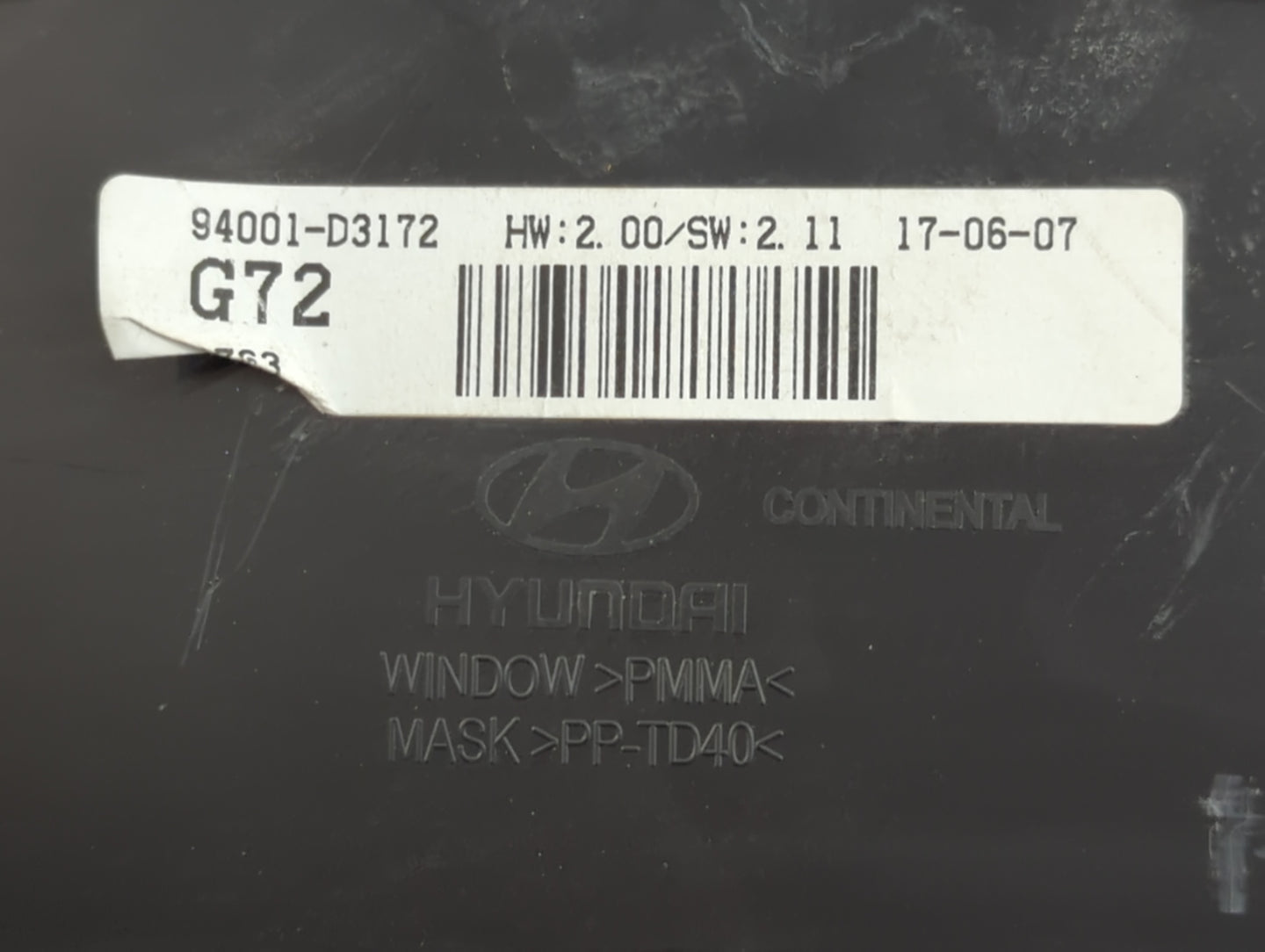 2016-2017 Hyundai Tucson Instrument Cluster Speedometer Gauges P/N:94001-D3172 Fits Fits 2016 2017 OEM Used Auto Parts - Oem