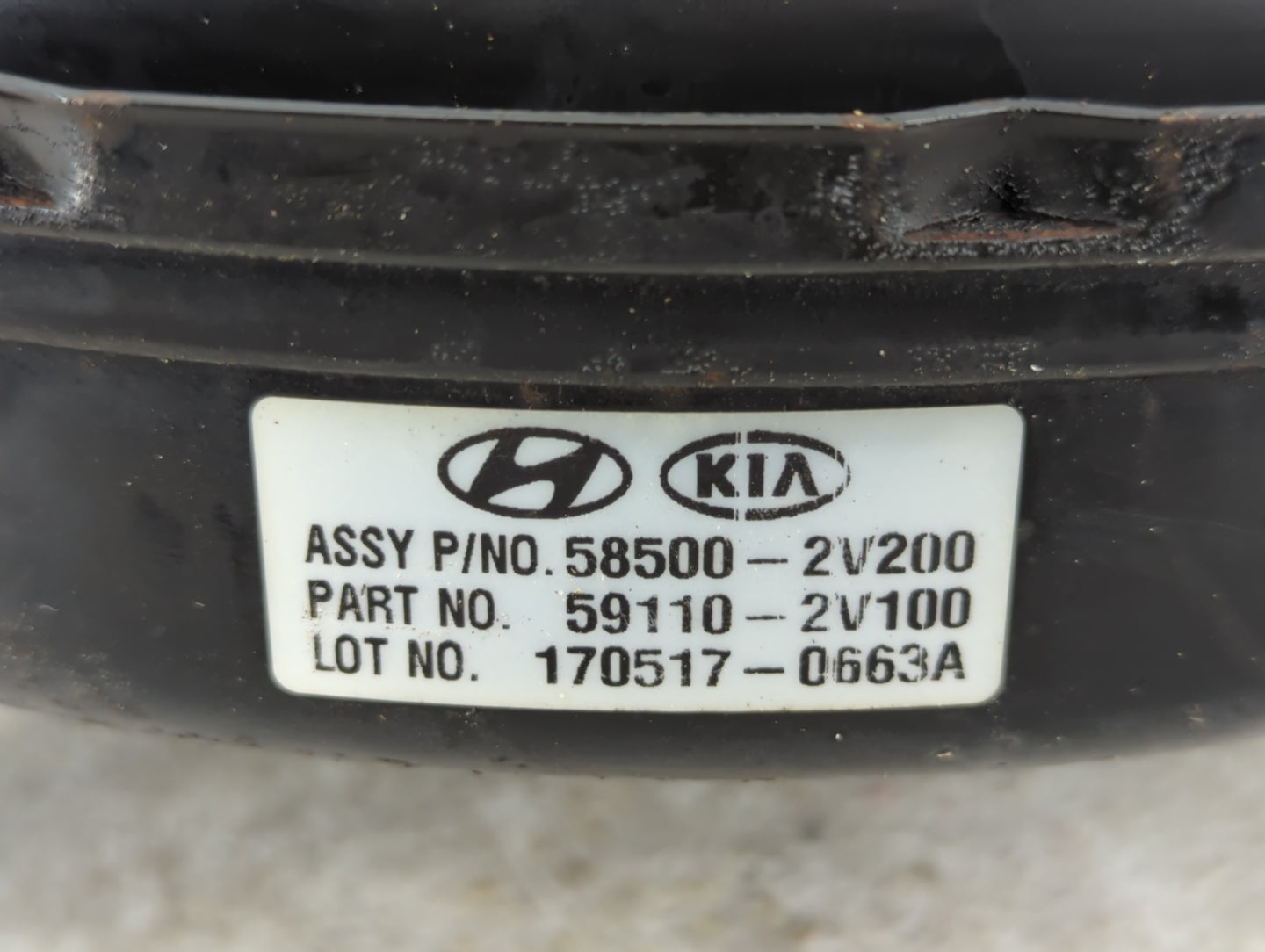 2012-2017 Hyundai Veloster Power Brake Booster Oem - Oemusedautoparts1.com