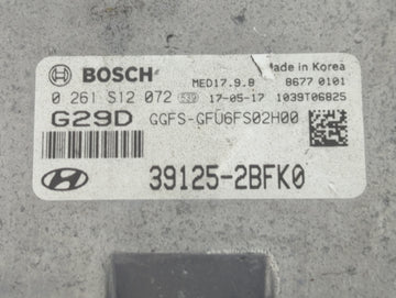 2016-2017 Hyundai Veloster PCM Engine Control Computer ECU ECM PCU OEM P/N:0 261 S12 072 39125-2BFK0 Fits Fits 2016 2017 OEM Used Auto Parts