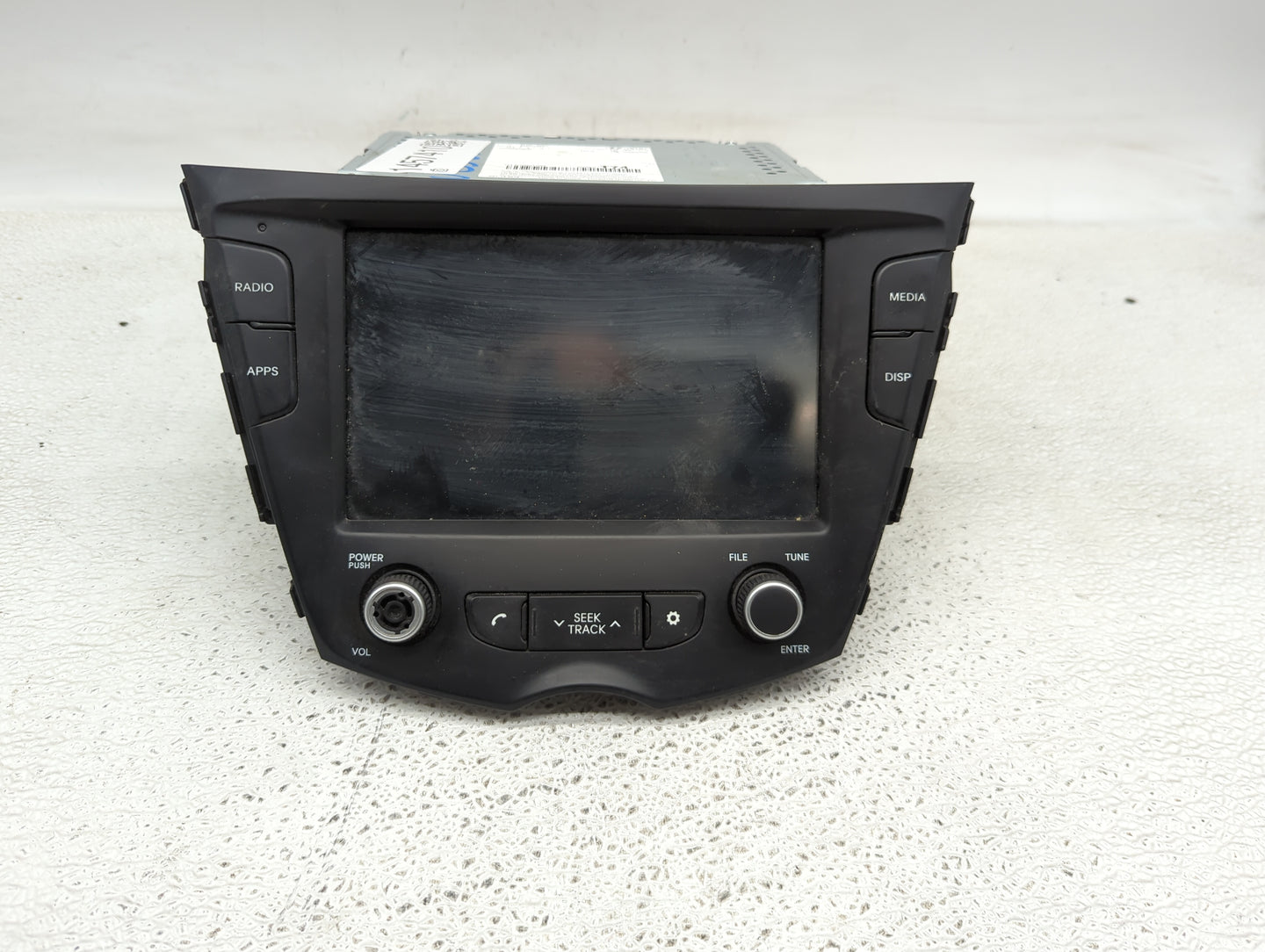 2016-2017 Hyundai Veloster Radio AM FM Cd Player Receiver Replacement P/N:96160-2V000 ADBB0GSAN Fits Fits 2016 2017 OEM Used