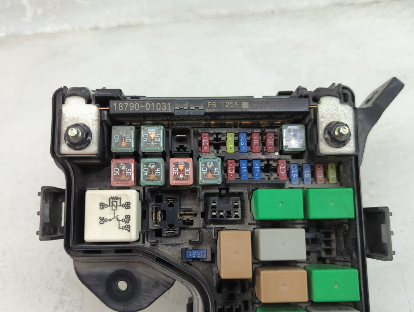 2016-2017 Hyundai Veloster Fusebox Fuse Box Panel Relay Module P/N:18790-01031 91941-2V420 Fits Fits 2016 2017 OEM Used Auto