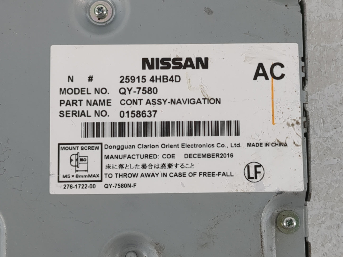 2016-2017 Infiniti Q50 Chassis Control Module Ccm Bcm Body Control - Oemusedautoparts1.com