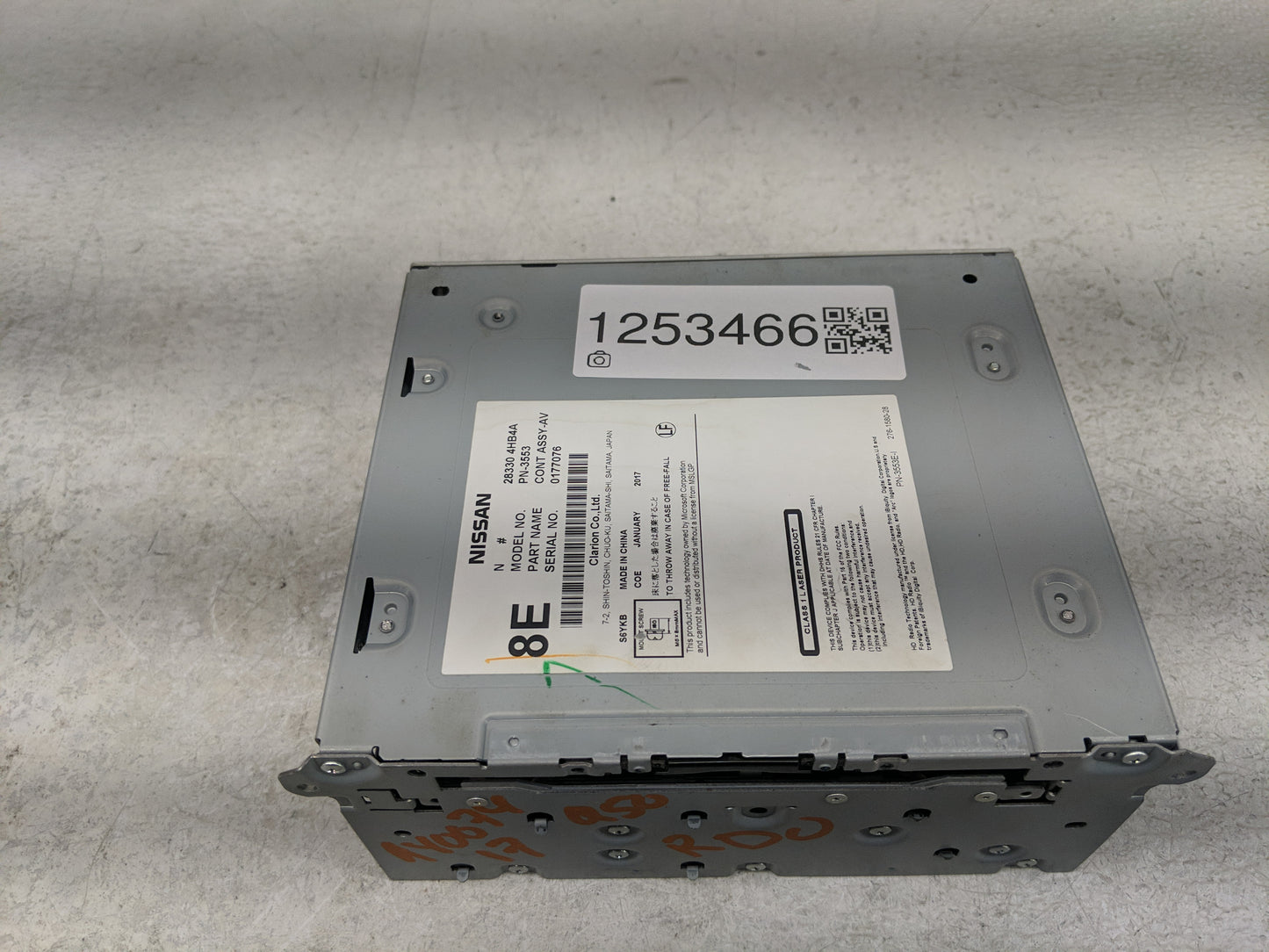 2016-2018 Infiniti Q50 Radio AM FM Cd Player Receiver Replacement P/N:28330 4HB4A Fits Fits 2016 2017 2018 2019 2020 OEM Use
