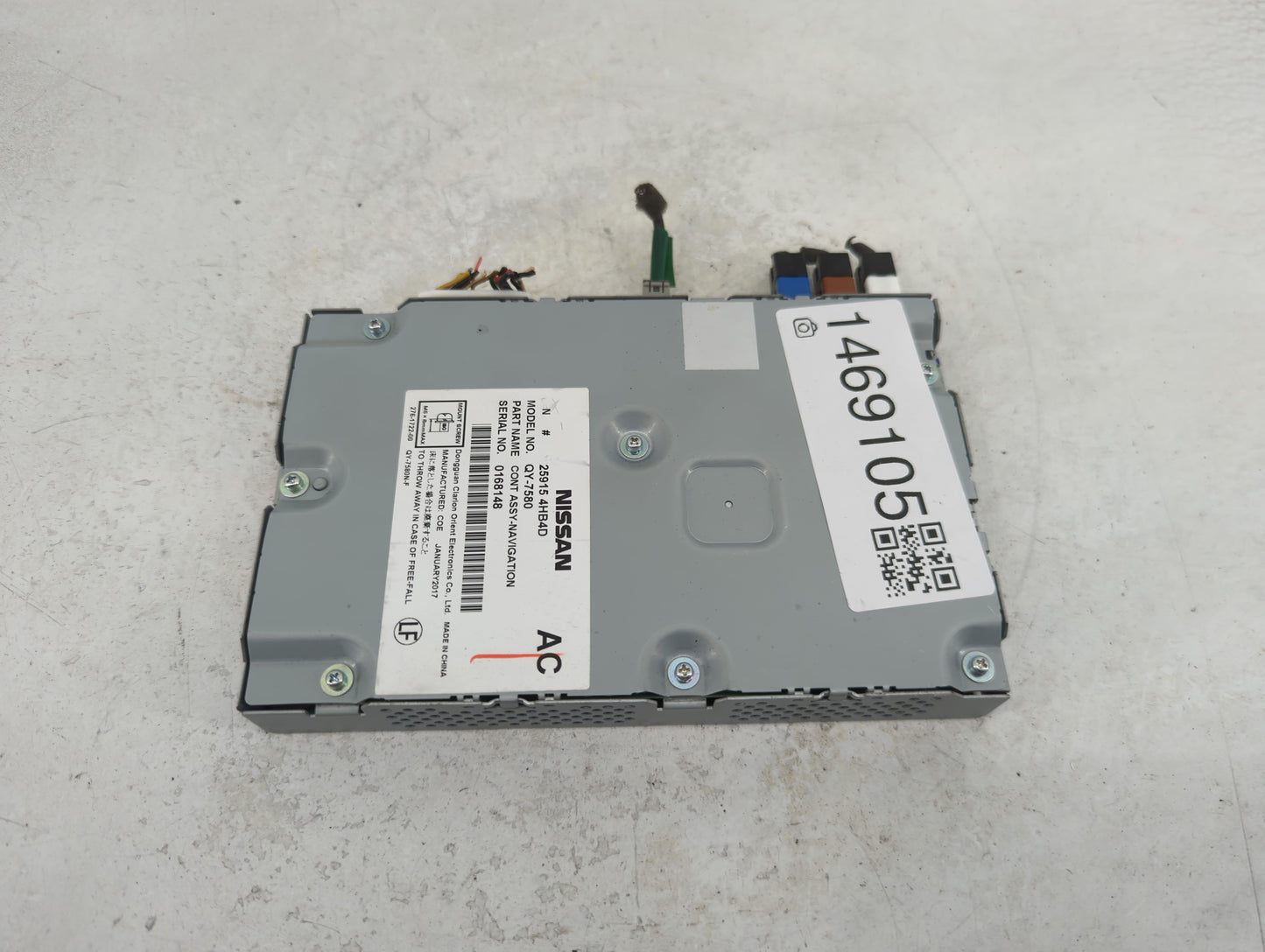 2016-2017 Infiniti Q50 Information-gps-tv Control Module 1469105 - Oemusedautoparts1.com