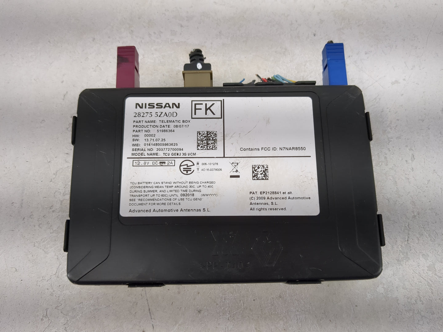 2016-2018 Infiniti Q50 Telematics Control Module 1481486 - Oemusedautoparts1.com