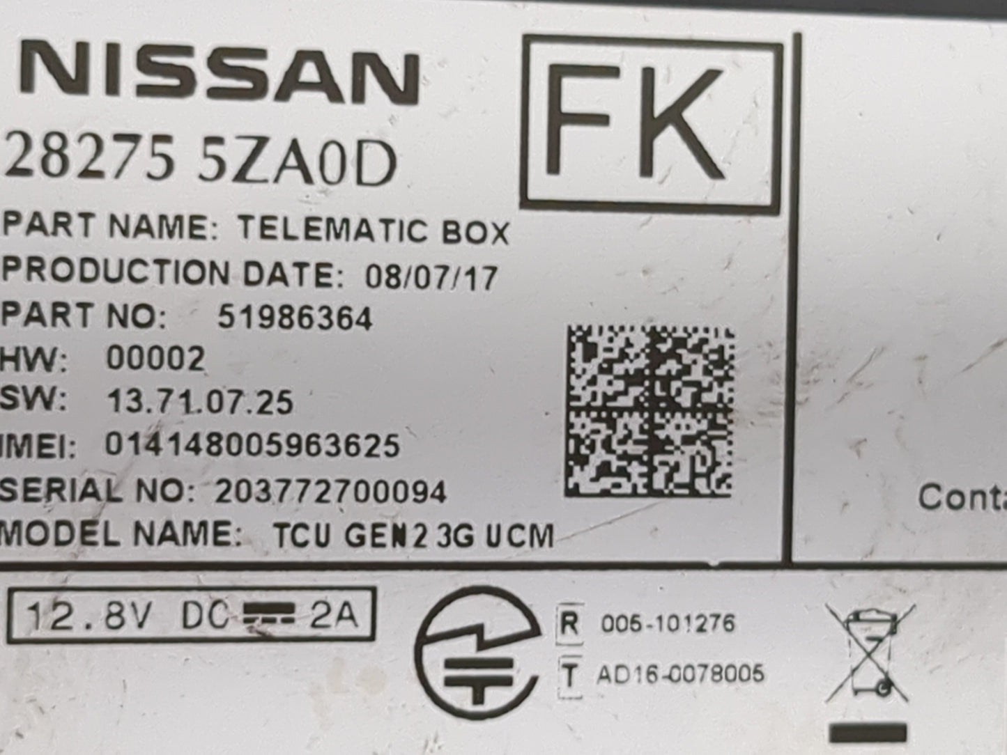 2016-2018 Infiniti Q50 Telematics Control Module 1481486 - Oemusedautoparts1.com