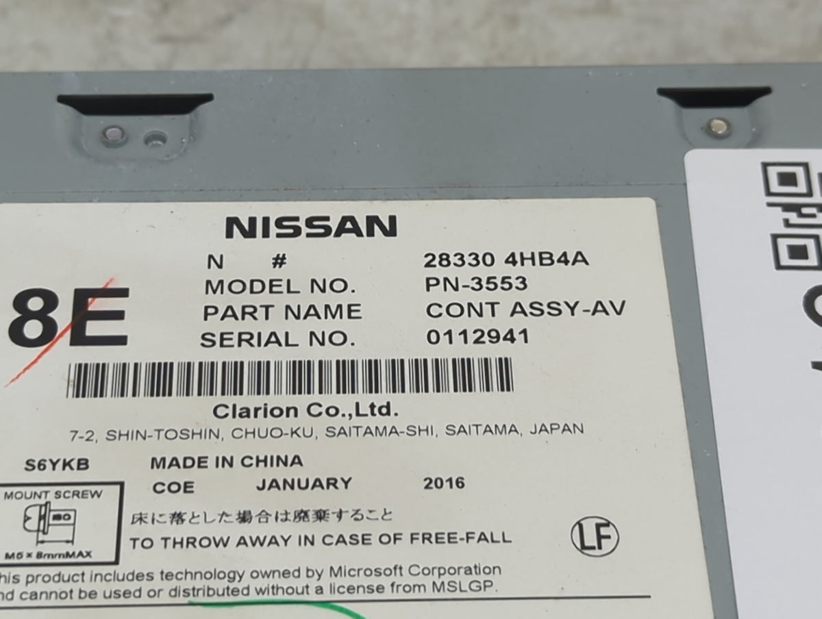 2016-2018 Infiniti Q50 Radio AM FM Cd Player Receiver Replacement P/N:28330 4HB4A PN-3553 Fits Fits 2016 2017 2018 2019 2020